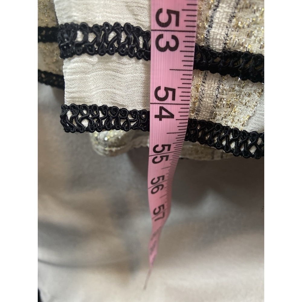 Anthropologie Verb Maxi Dress Women Size M Embroidered Boho Gold Black Beaded - Picture 10 of 13